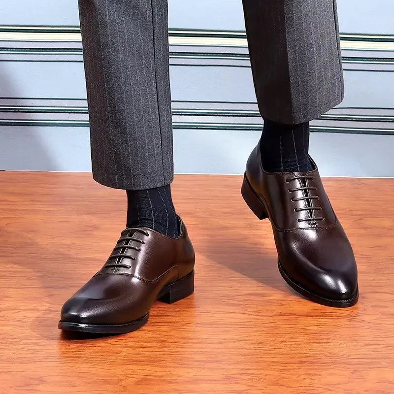 LuxeLeather Classy Oxford Dress Shoes