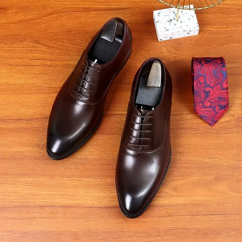 LuxeLeather Classy Oxford Dress Shoes