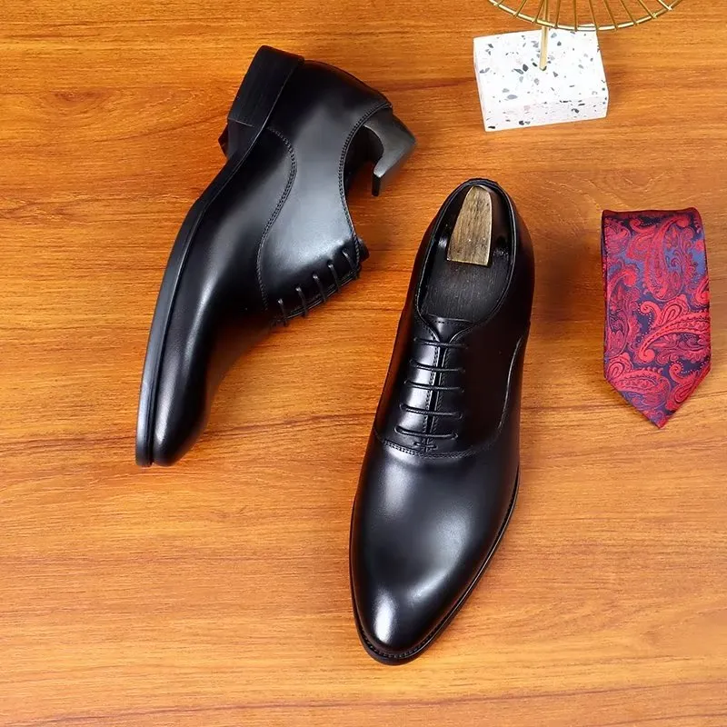 LuxeLeather Classy Oxford Dress Shoes