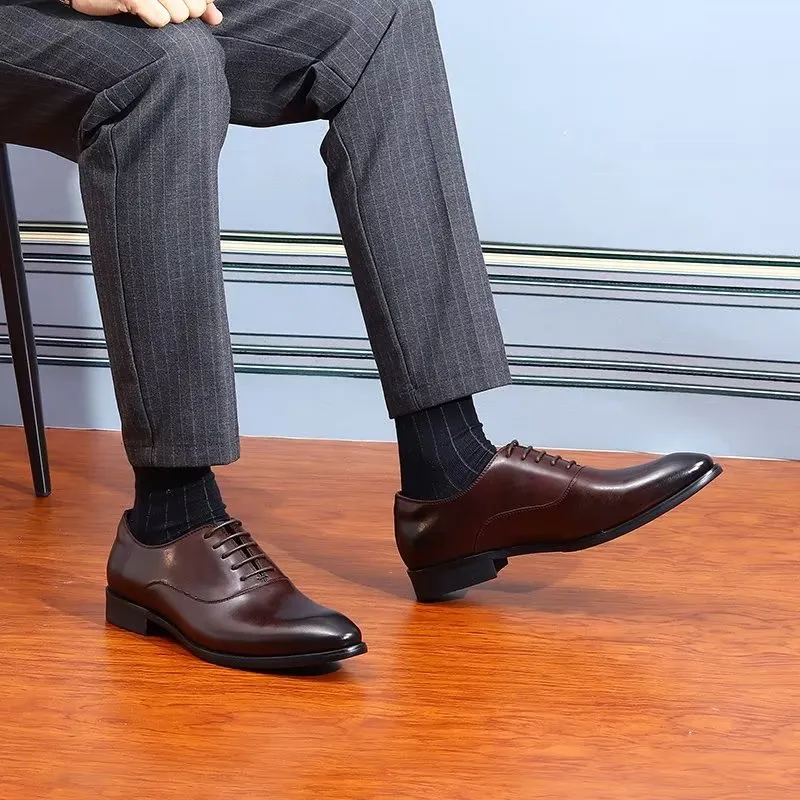 LuxeLeather Classy Oxford Dress Shoes