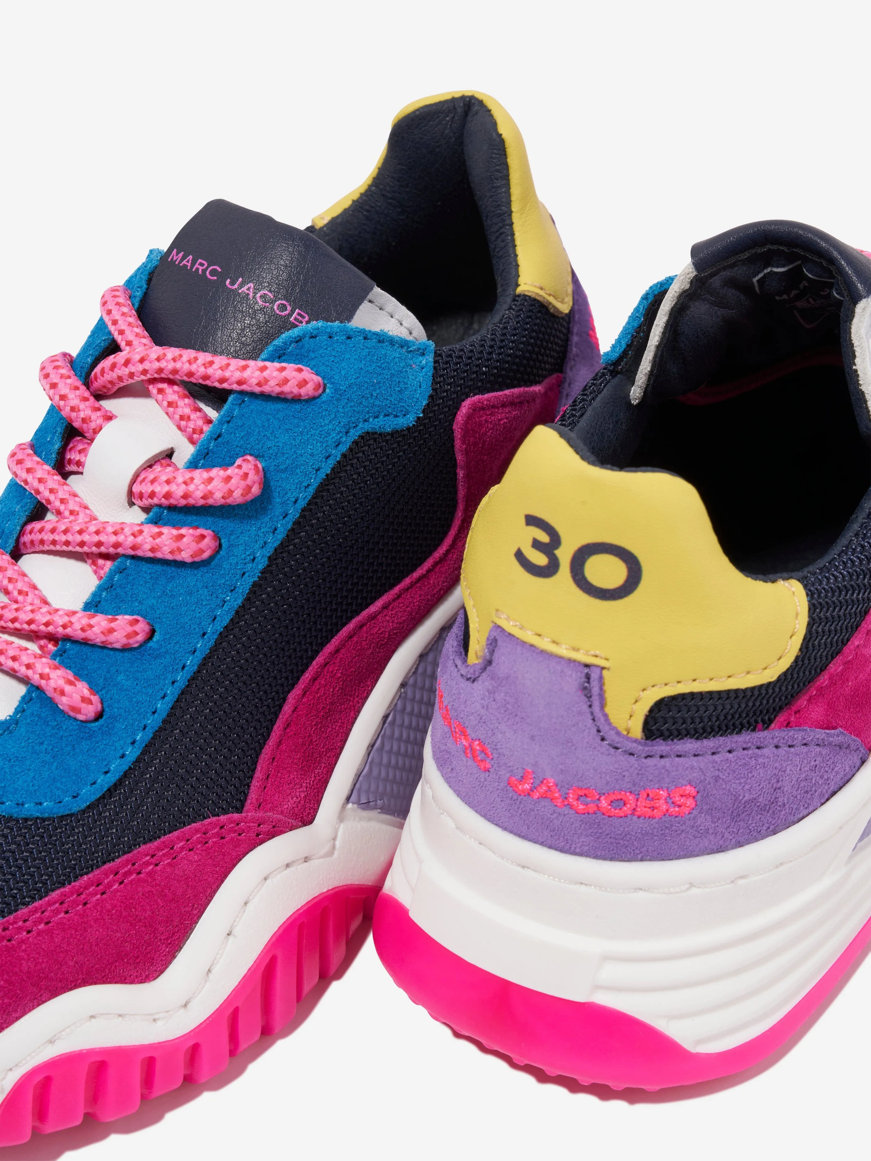 MARC JACOBS Girls Lace Up Trainers in Multicolour