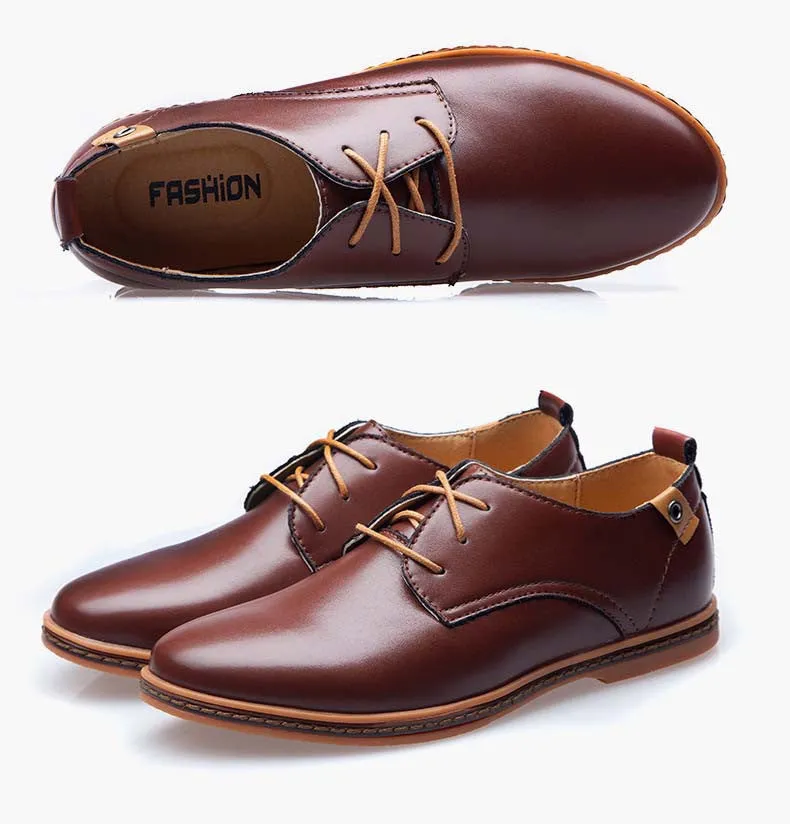 Men Shoes Leather Casual Lace up Brown Black Cheap Men Dress Shoes Oxford Men leather shoes