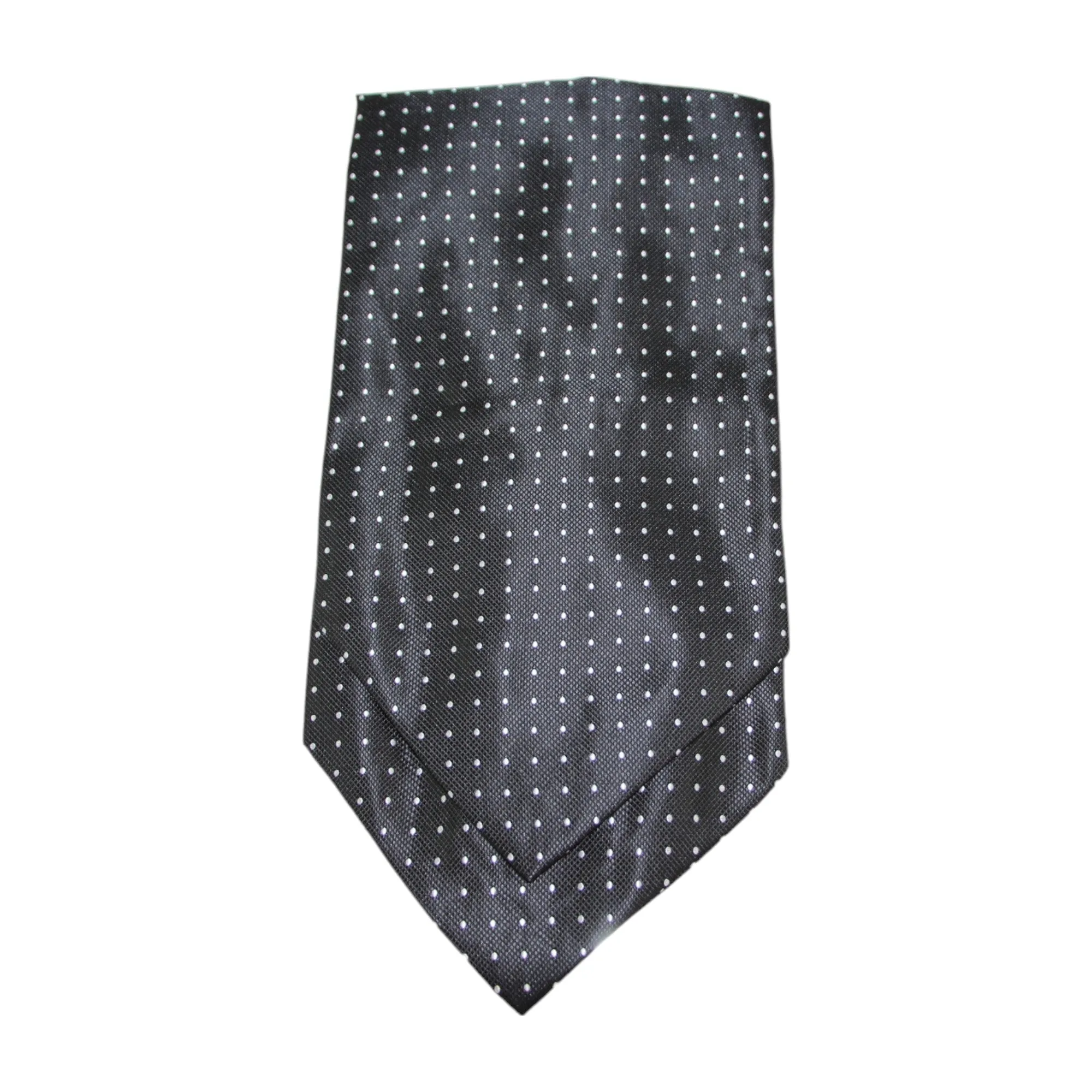 Mens Black & Silver Mini Polka Dot Cravat