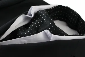 Mens Black & Silver Mini Polka Dot Cravat