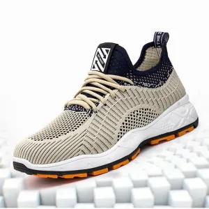 Men's Flyknit Breathable Casual Running Shoes Mesh Sneakers