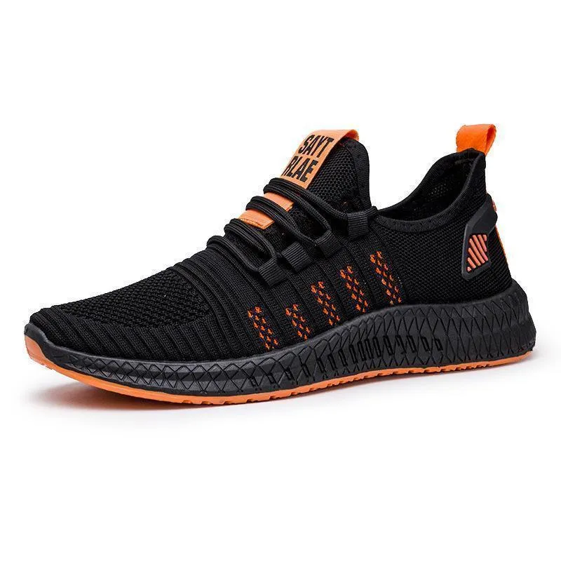 Men's Flyknit Breathable Casual Running Shoes Mesh Sneakers