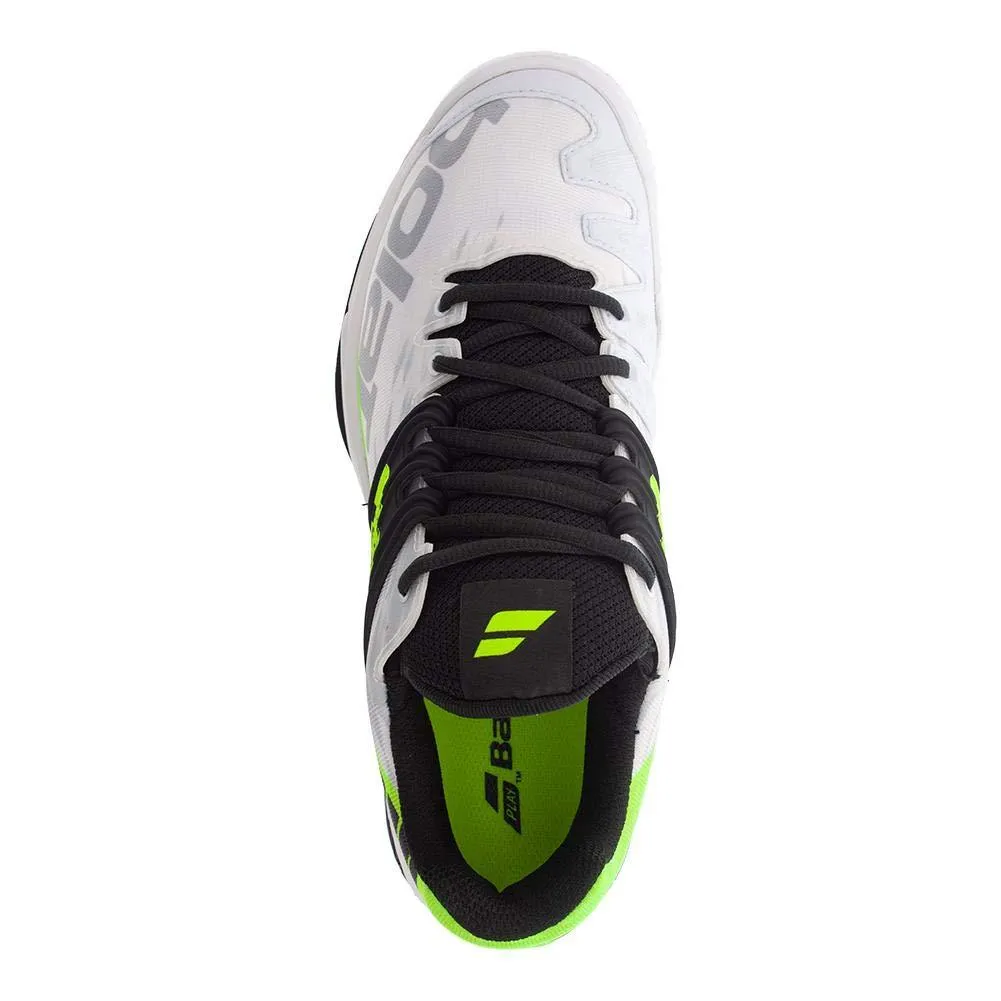 Men's Propulse Fury White and Fluo Aero All Court Tennis Shoes