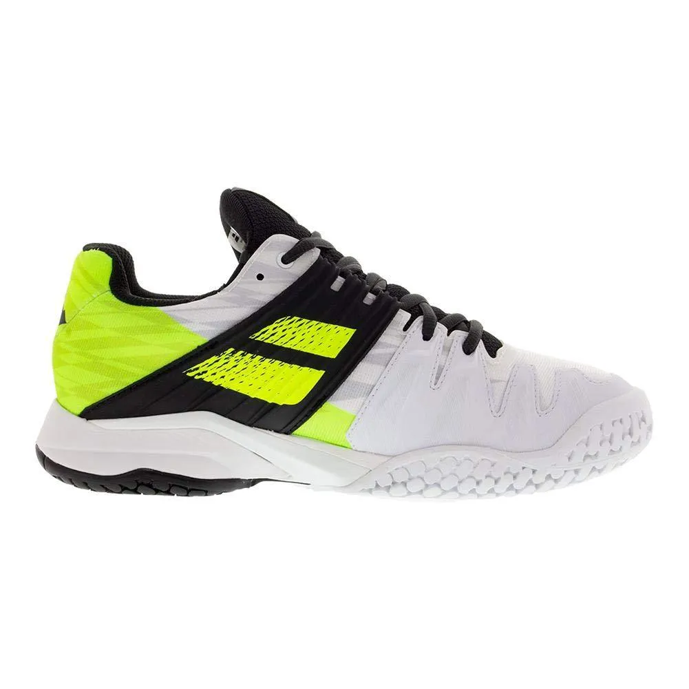 Men's Propulse Fury White and Fluo Aero All Court Tennis Shoes