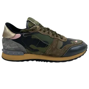 Men's Rockstud Low Trainers Khaki Size EU 39 / UK 5