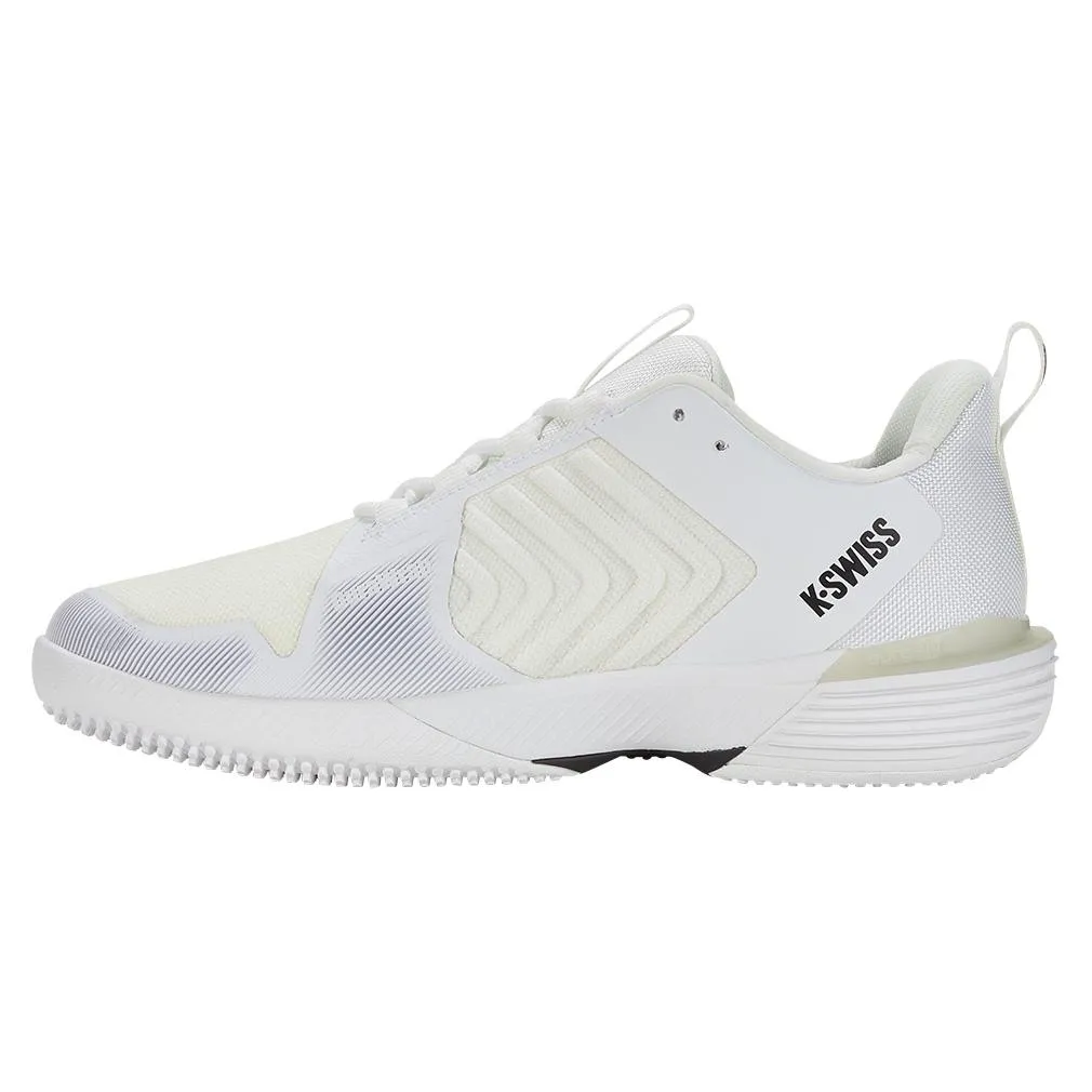 Men's Ultrashot 3 Grass Tennis Shoes White and Black