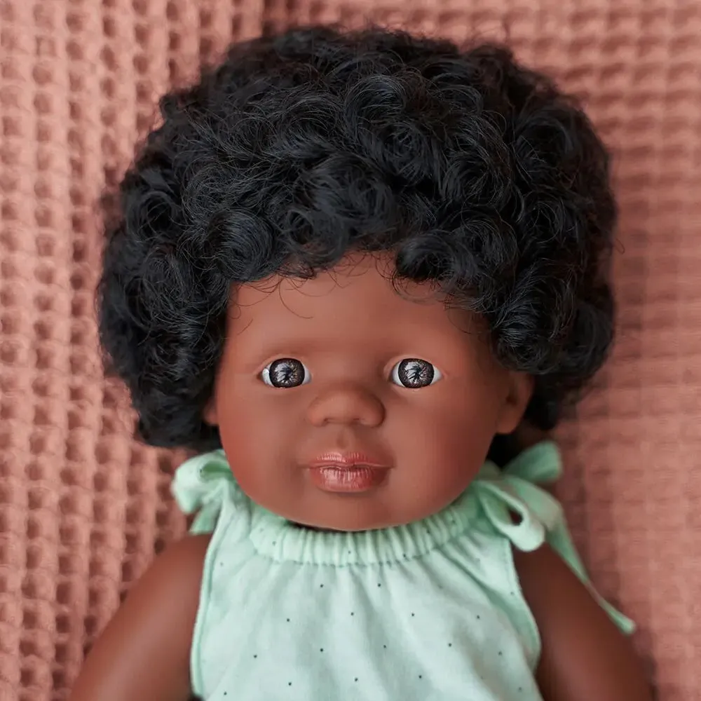 Miniland Baby Doll | African-American Girl 15"