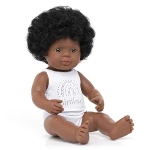 Miniland Baby Doll | African-American Girl 15"