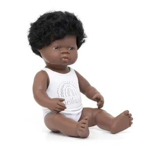 Miniland Baby Doll African Boy 15"