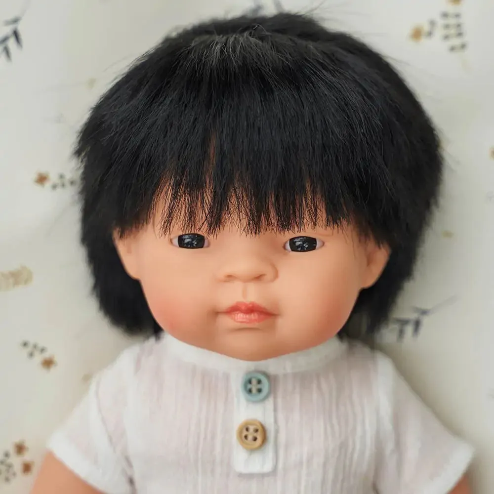 Miniland Baby Doll Asian Boy 15"