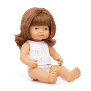 Miniland Baby Doll Redhead Girl 15"