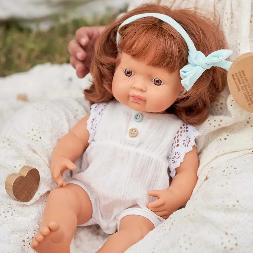 Miniland Baby Doll Redhead Girl 15"