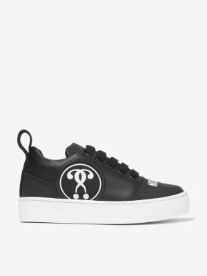 Moschino Boys Leather DQM Logo Trainers