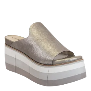 NAKED FEET - FLOW in SILVER Platform Sandals