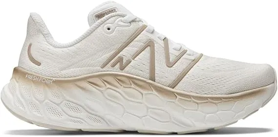 New Balance | Fresh Foam X More v4 | Women's | White Gold/Metallic Moonbeam