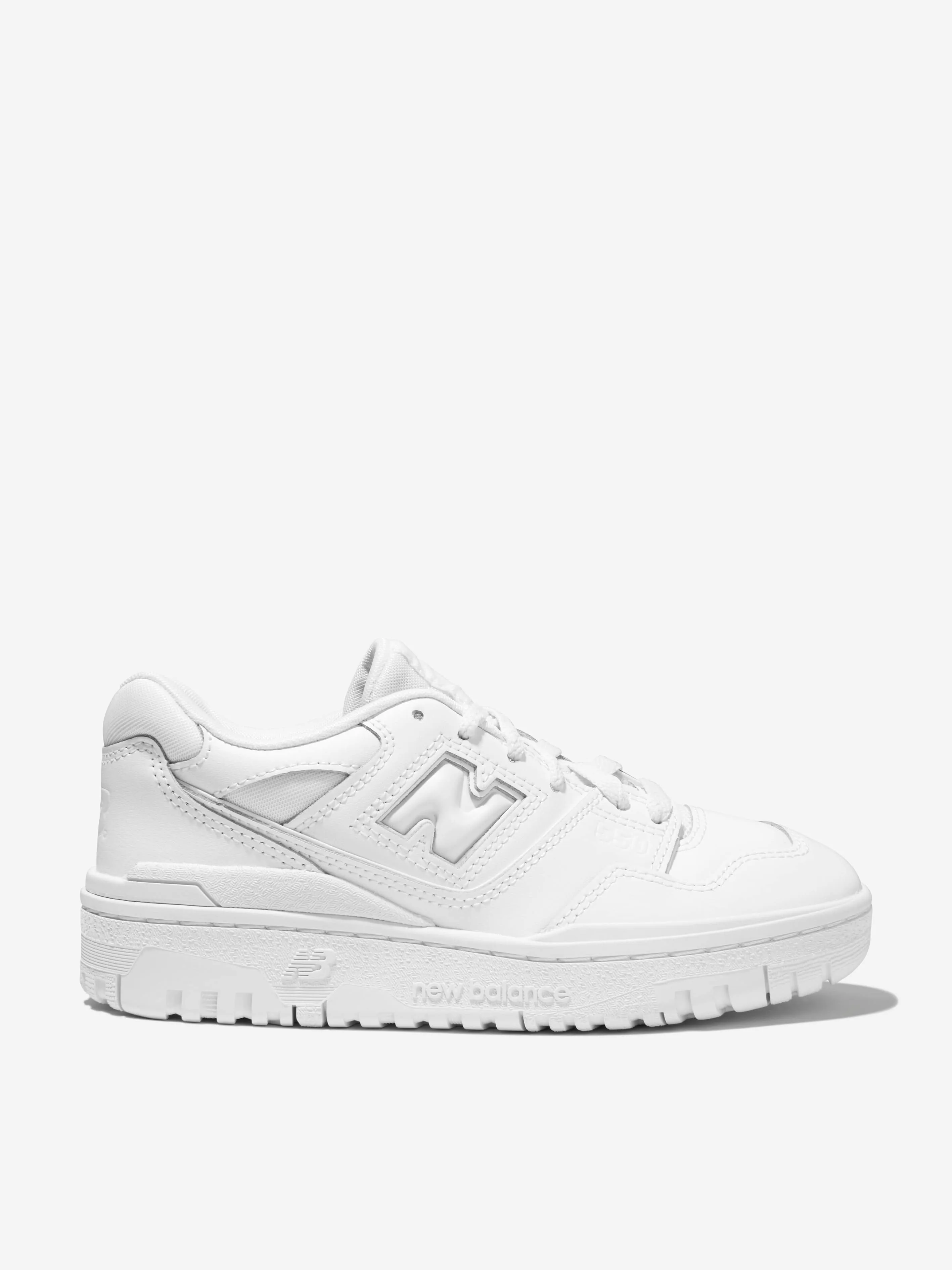 New Balance Kids 550 Lace Up Logo Trainers in White