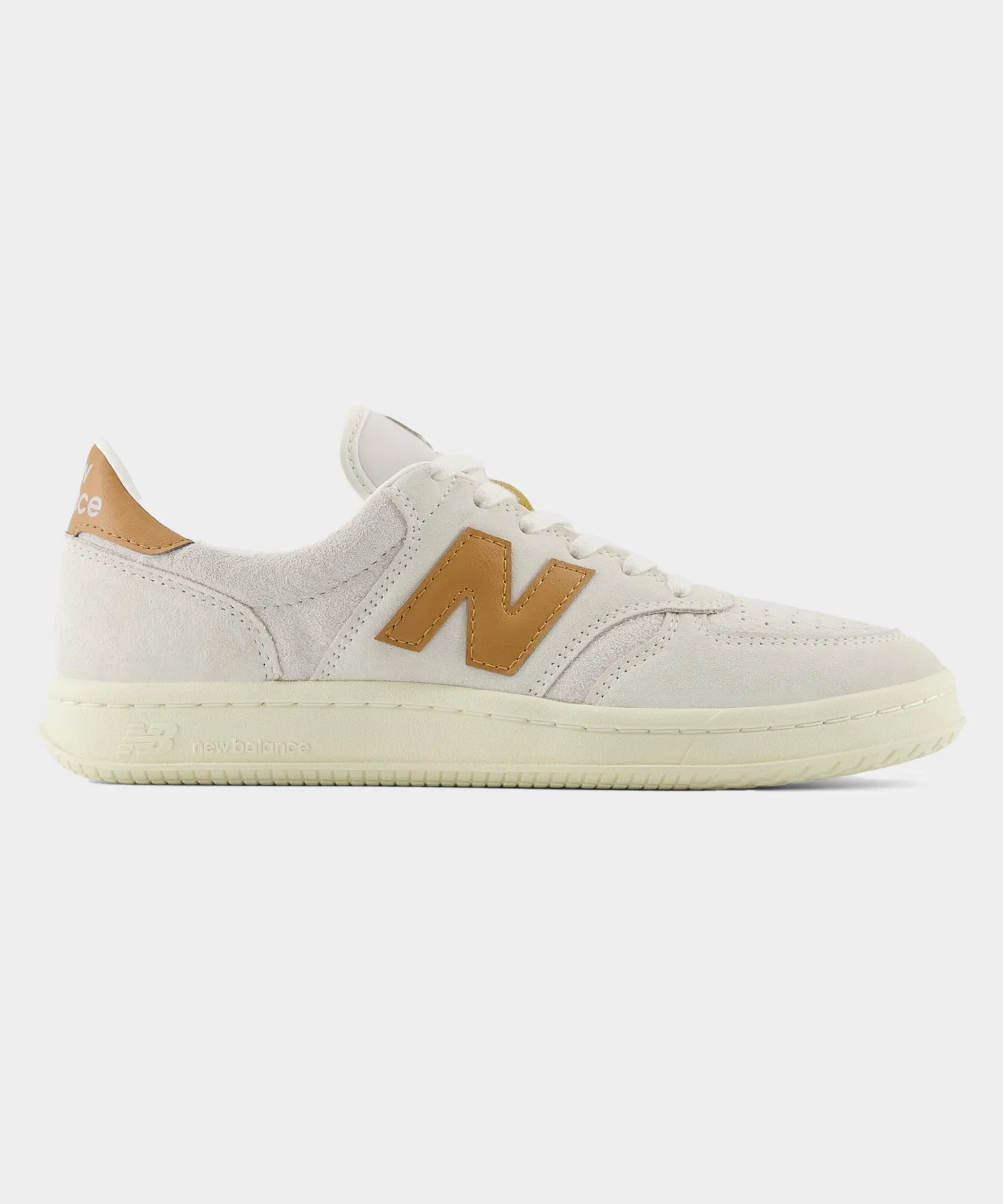 New Balance T500 Court in White   Tan