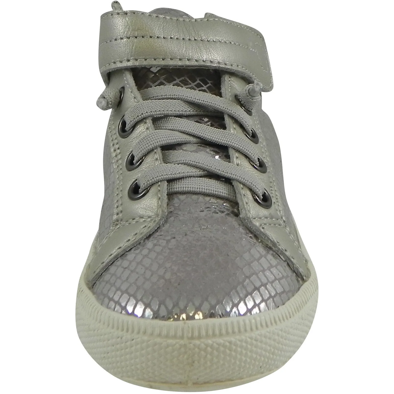 Old Soles 1035 Girl's Plush Shoe Lavender Grey Snake Lace Up High Tops Sneaker