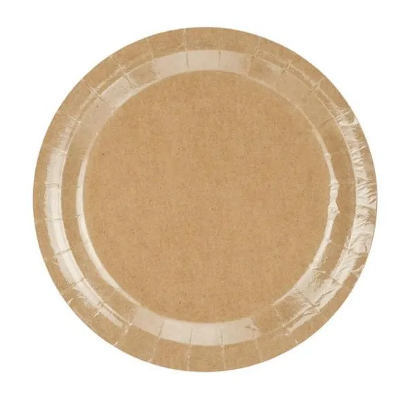 Plain Kraft Paper Plates