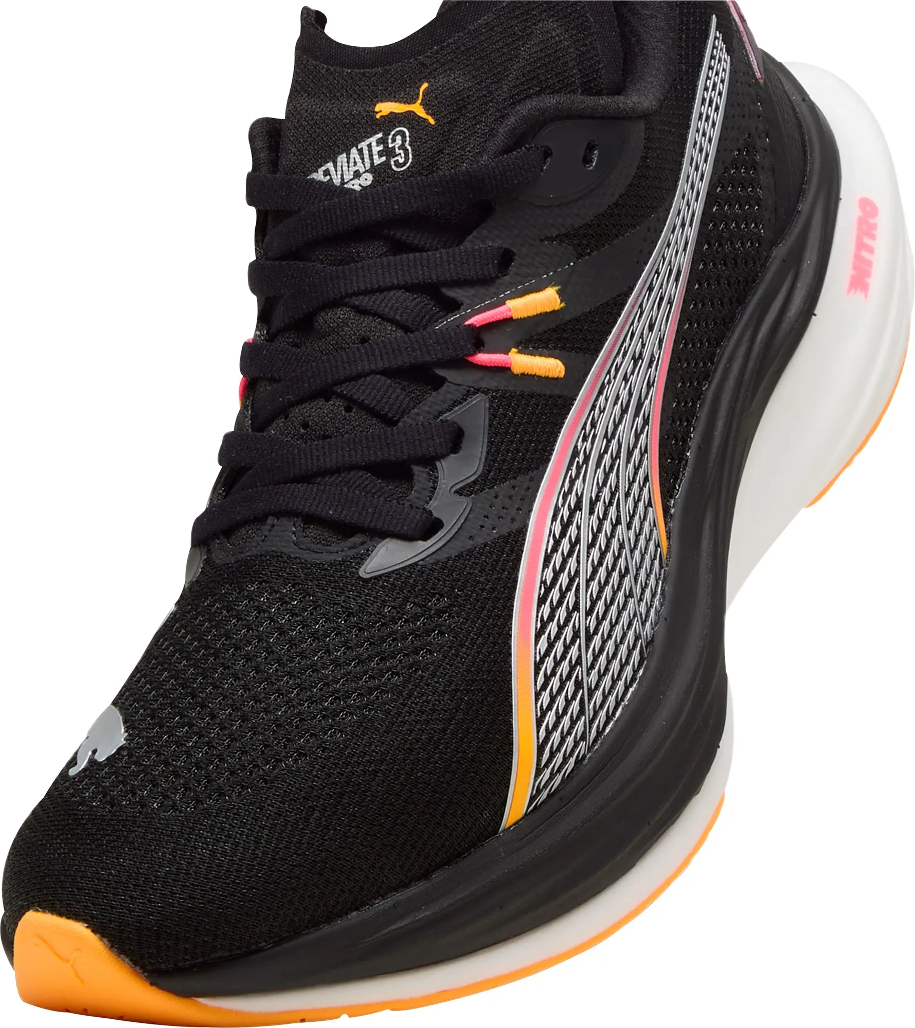 Puma Deviate Nitro 3 WIDE FIT Mens Running Shoes - Black