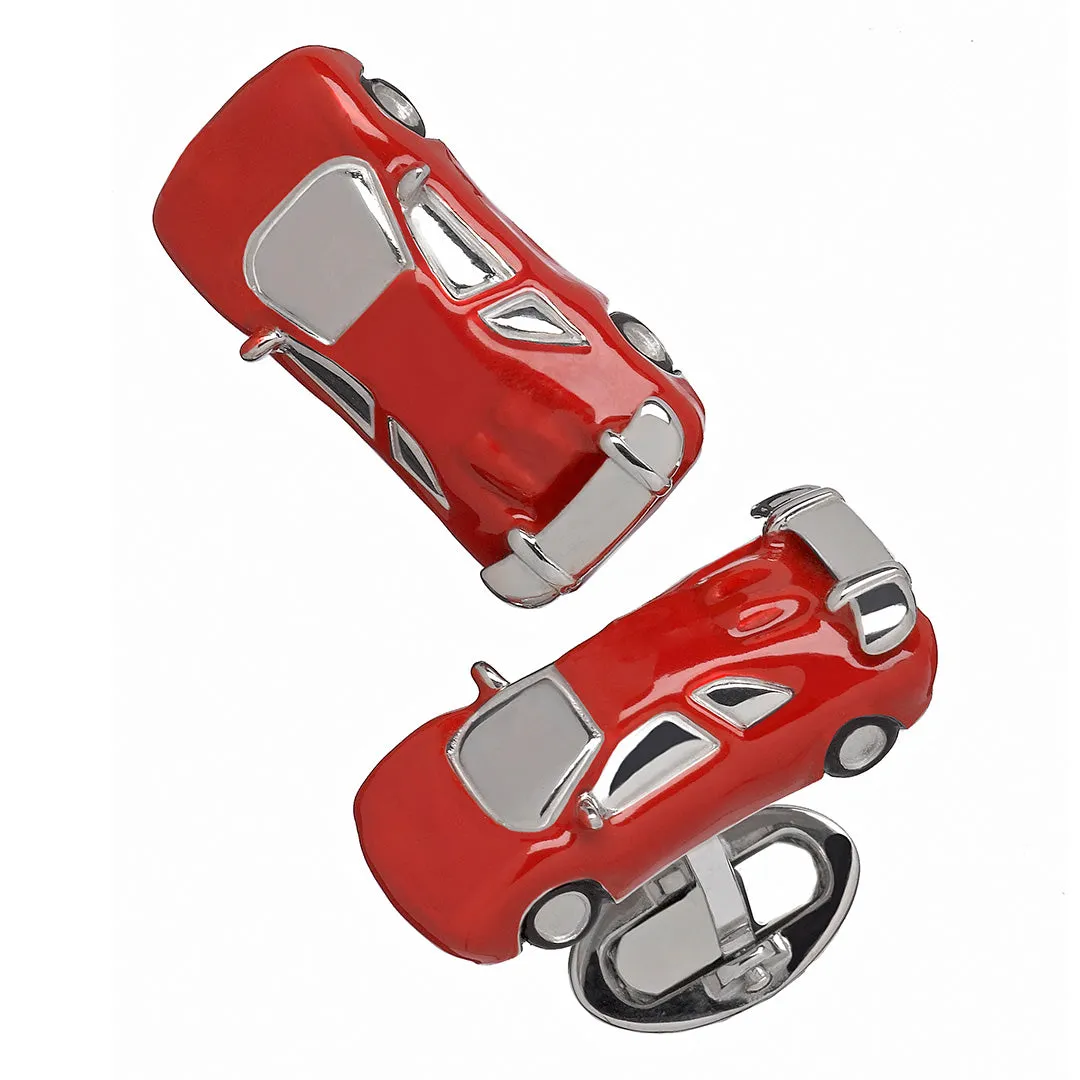 Race Car Sterling Cufflinks