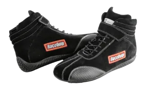 RaceQuip Euro Carbon-L Series Race Shoes - Black - 3 US Mens (Womens 5) - 30500030