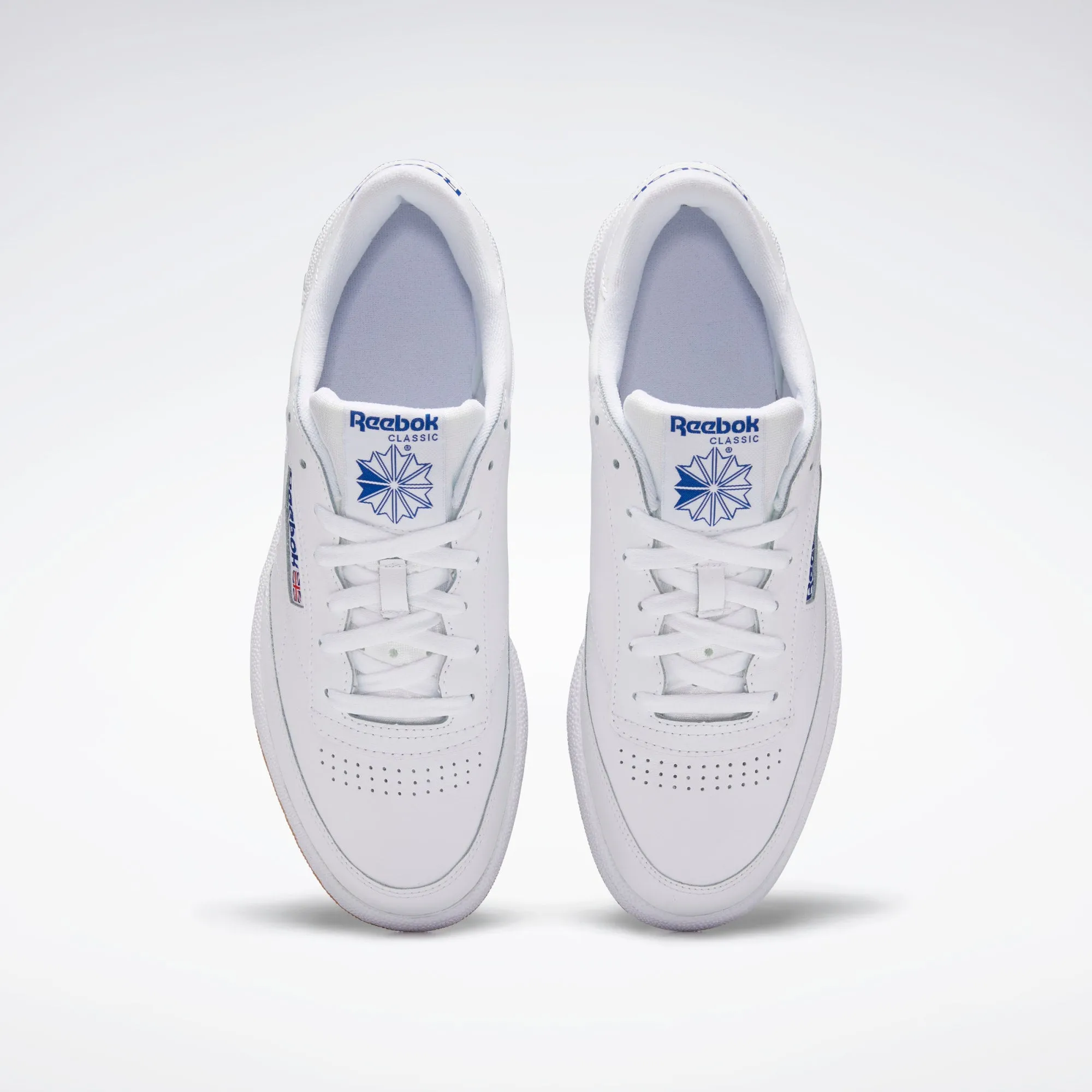 REEBOK CLUB C 85 SHOES - INTENSE WHITE / ROYAL-GUM