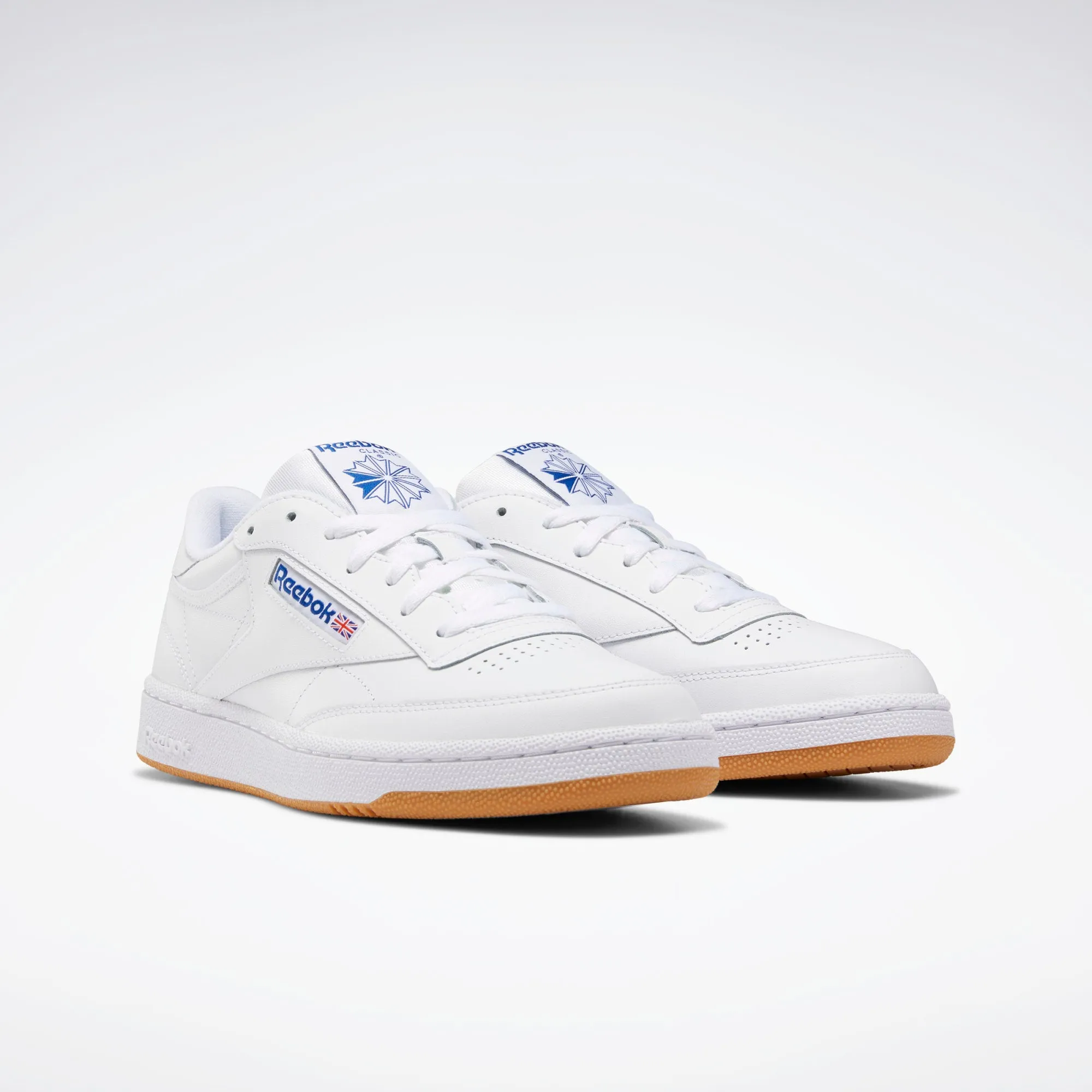 REEBOK CLUB C 85 SHOES - INTENSE WHITE / ROYAL-GUM