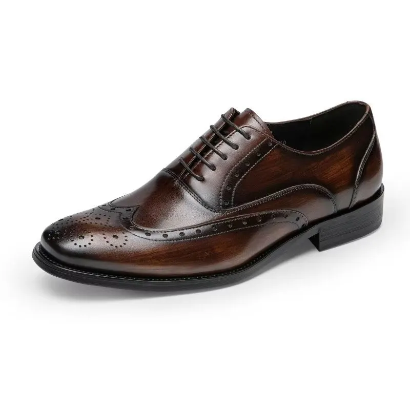 Refined Leather Polished Classic Oxford Shoes