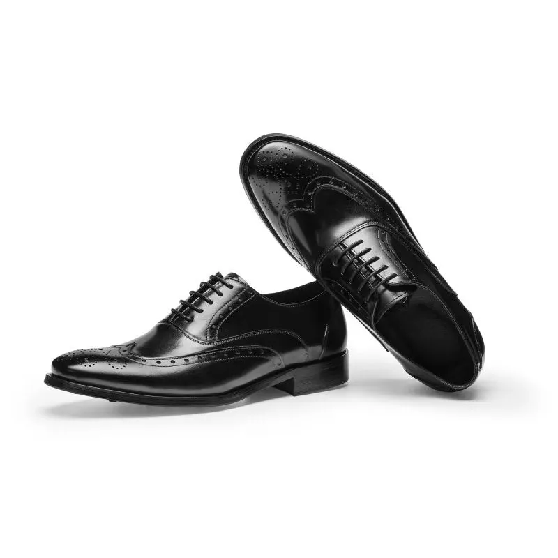 Refined Leather Polished Classic Oxford Shoes