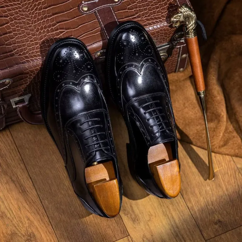 Refined Leather Polished Classic Oxford Shoes