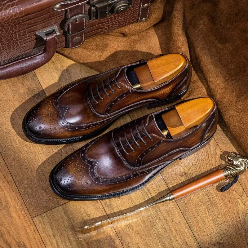 Refined Leather Polished Classic Oxford Shoes