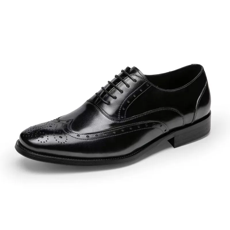 Refined Leather Polished Classic Oxford Shoes