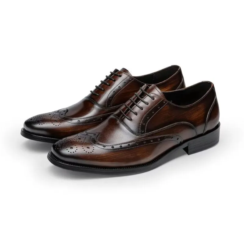 Refined Leather Polished Classic Oxford Shoes