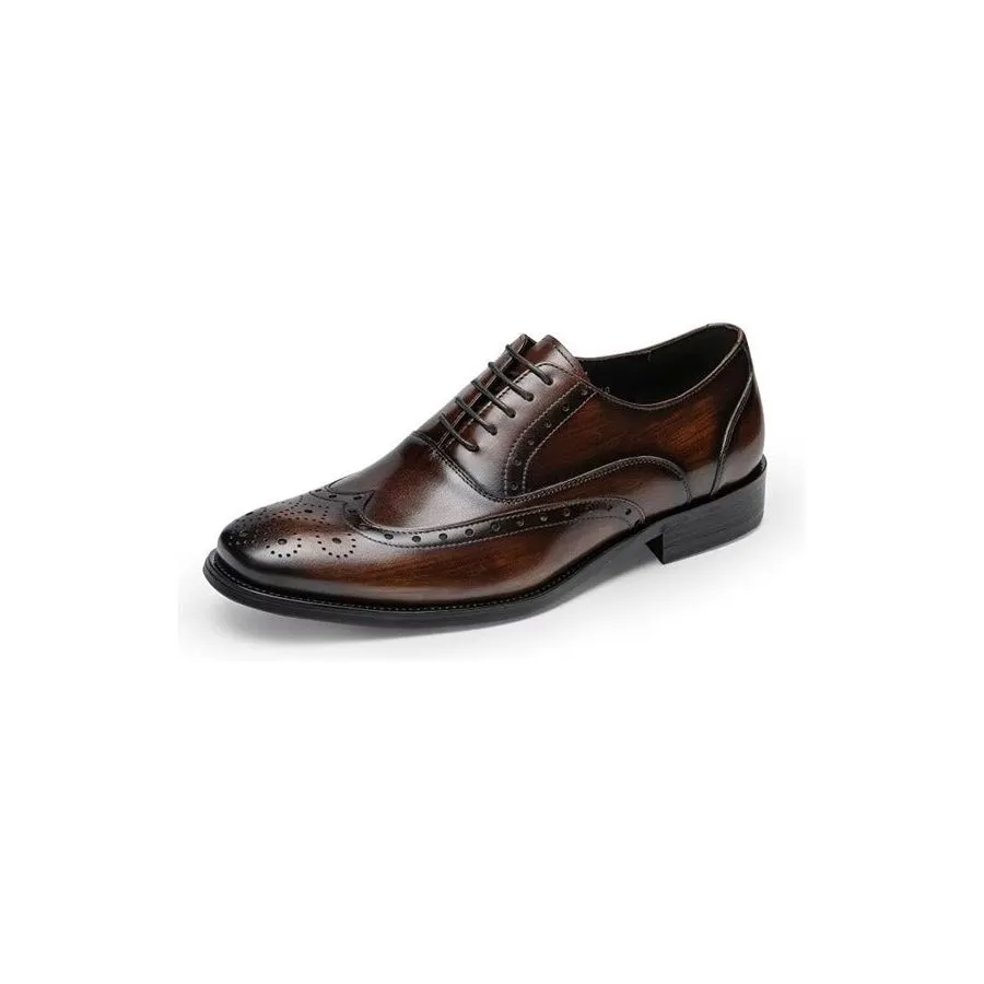 Refined Leather Polished Classic Oxford Shoes