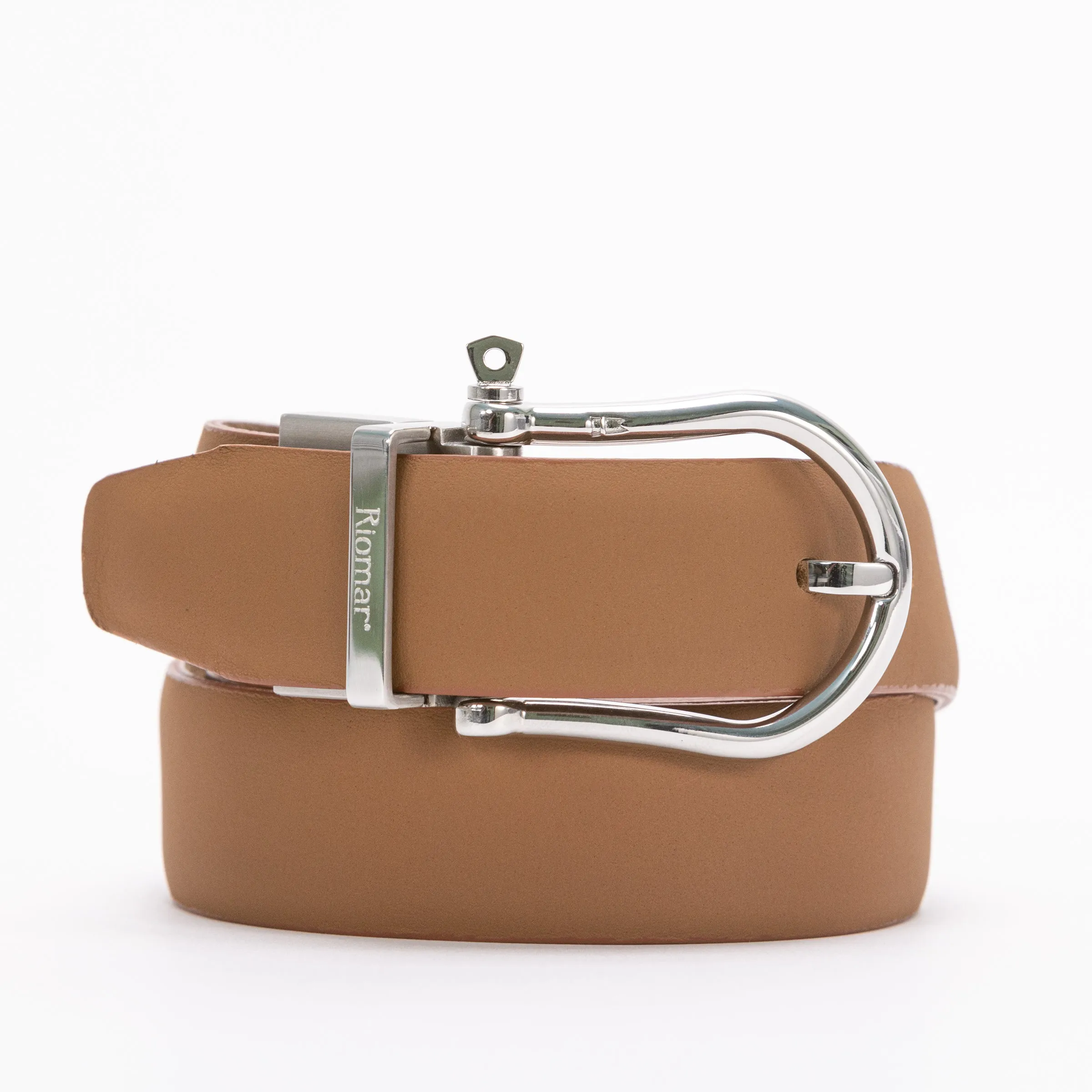 Riomar Reversible Belt: Tan / Halyard