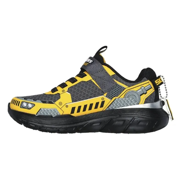 Skechers Kids Skech Tracks Charcoal Yellow Tuff Truck Trainer