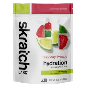 Skratch Labs - Sport Hydration Drink Mix Bag - Raspberry Limeade (with caffeine)