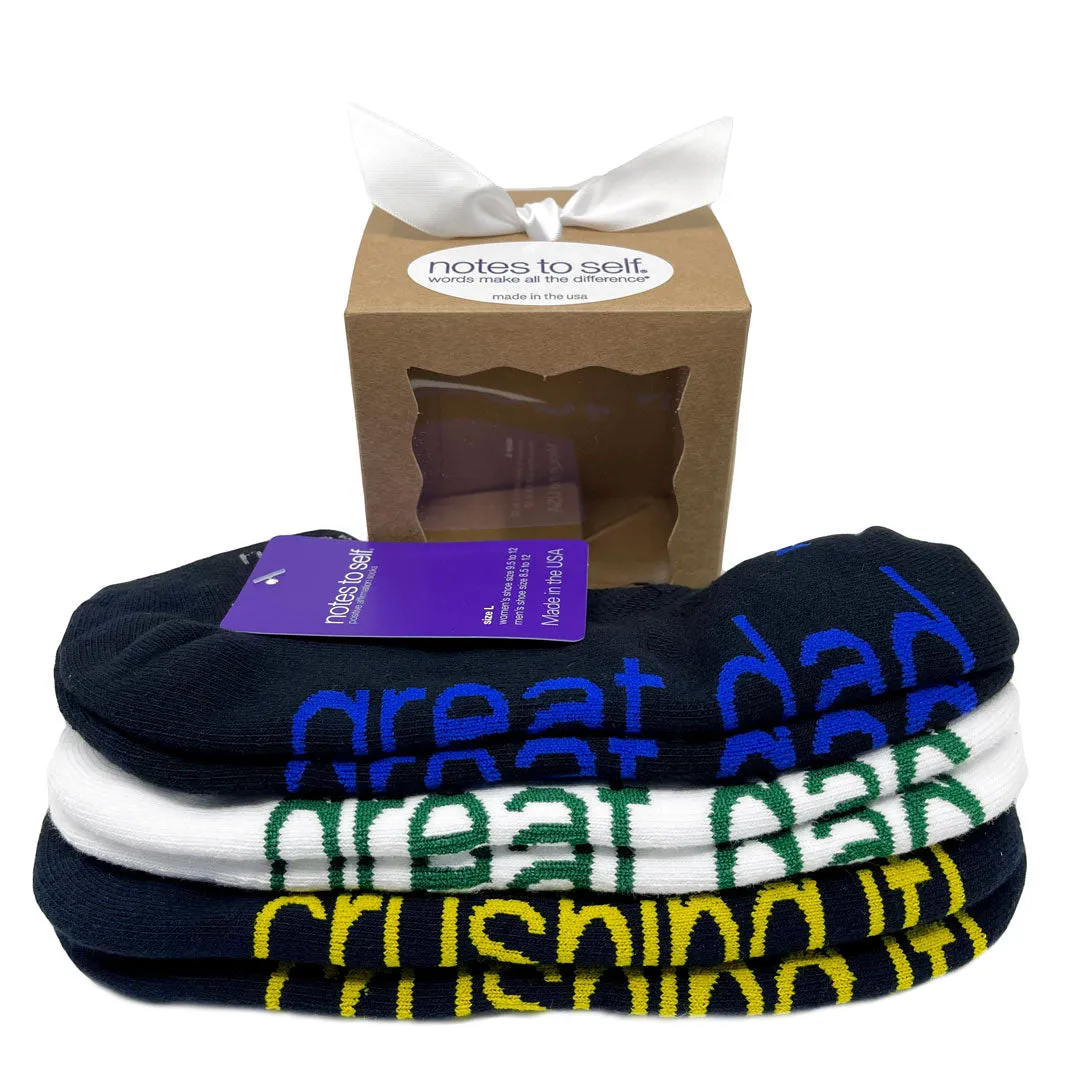 Socks in a Box for dad - 3-pair gift set