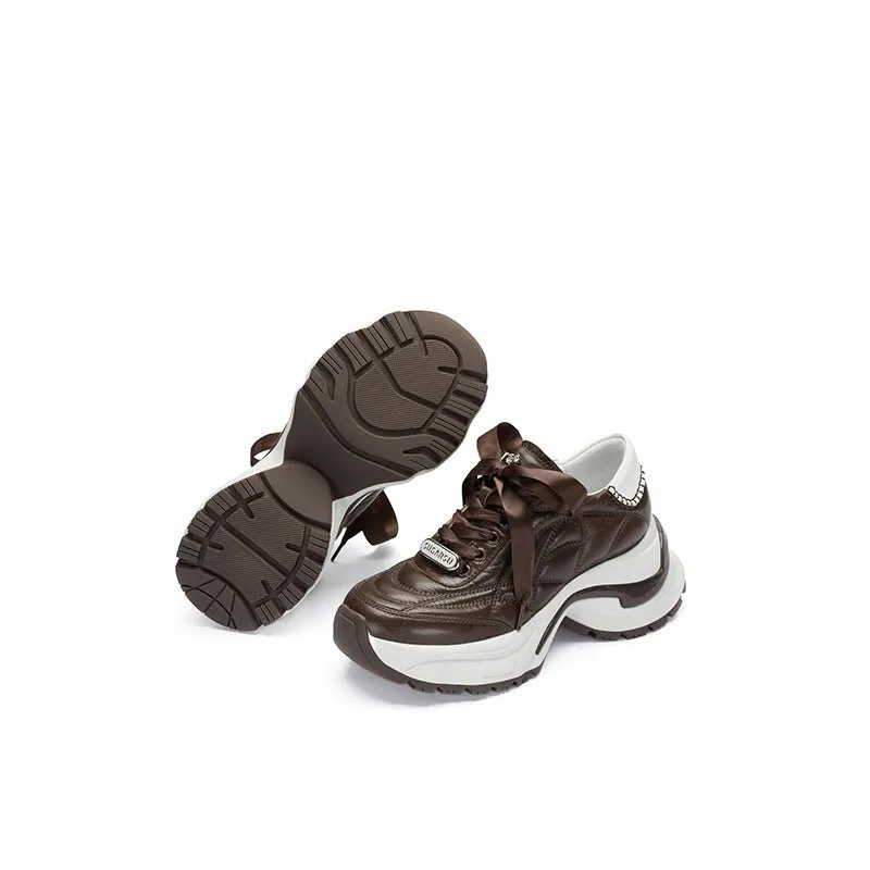 Sports Style De Training Thick Sole Shoes Brown