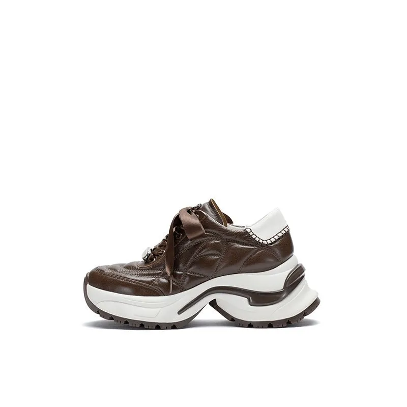 Sports Style De Training Thick Sole Shoes Brown