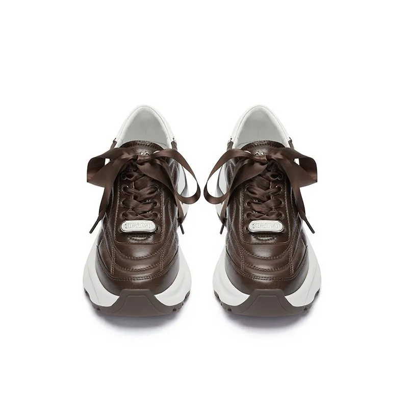 Sports Style De Training Thick Sole Shoes Brown