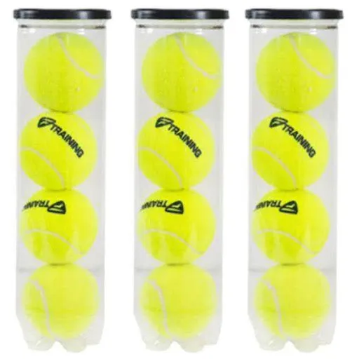 Tecnifibre Training Tennis Balls - Pack of 3 (Total 12 Balls)