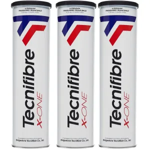 Tecnifibre X-One Tennis Balls - Pack of 3 (12 Balls Total)