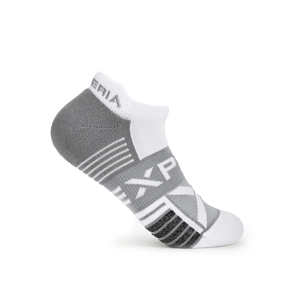 Thorlo Experia Ultra Light Padding Tennis No Show Tab Socks - White