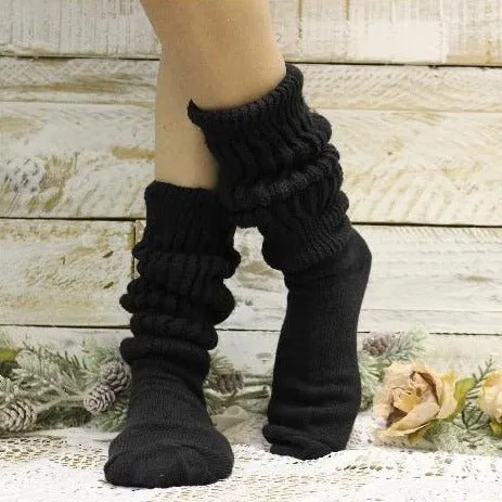 ULTIMATE  cotton  slouch socks 10-13 larger size - black